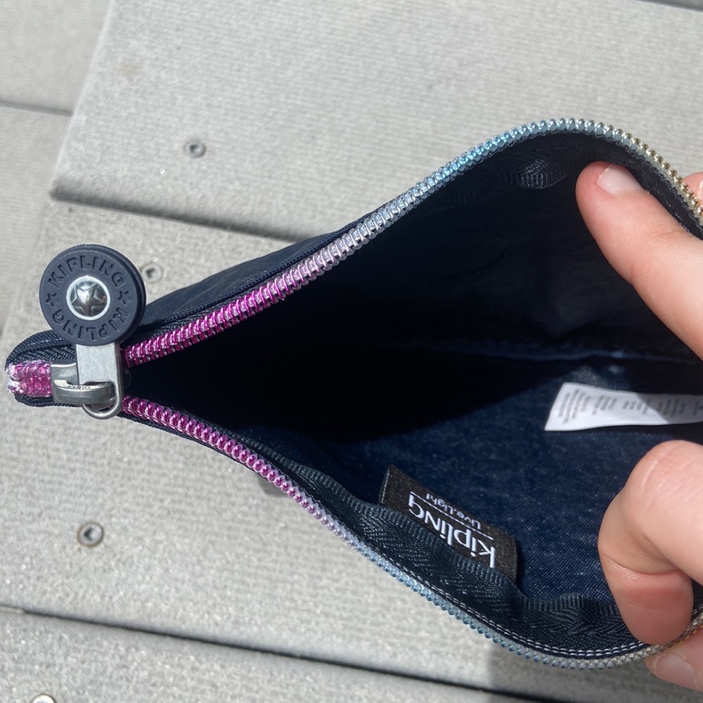 NWT Kipling True Blue Zippered Pouch - Picture 4 of 4